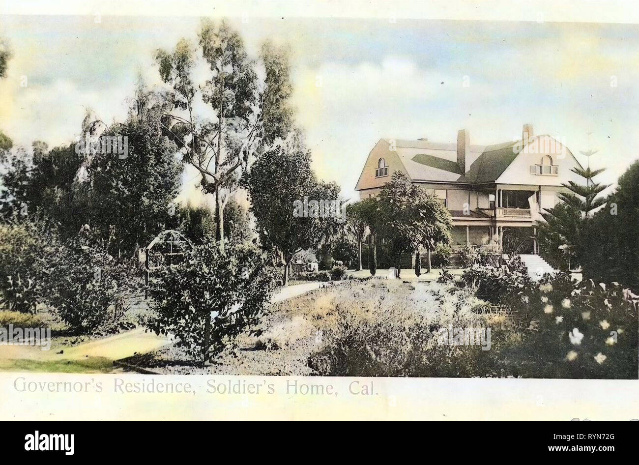 Buildings in California, 1905, California, Soldier`s Home, Governors Residence, Soldiers Home', United States of America Stock Photo
